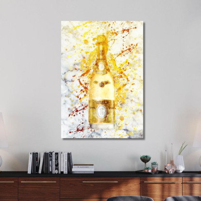 Quadro Moderno Champagne Astratto Cristal Oro E Marmo chm3 quadro stampato su tela