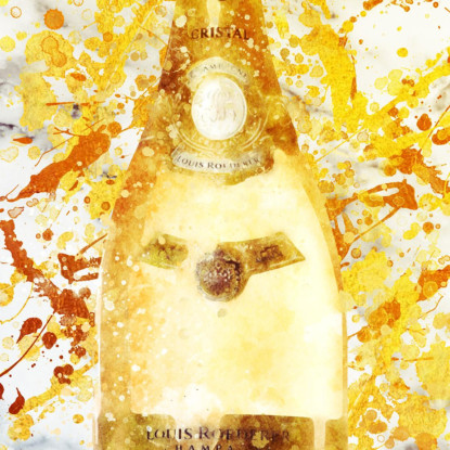 Quadro Moderno Champagne Astratto Cristal Oro E Marmo chm3 quadro stampato su tela
