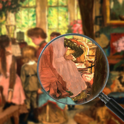 Kathleen Newton Al Pianoforte James Tissot jts50 quadro stampato su tela