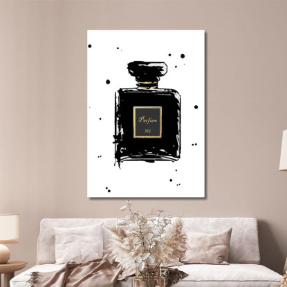 Quadro Profumo Nero Stile Minimal Chic Fashion fsn70 quadro stampato su tela
