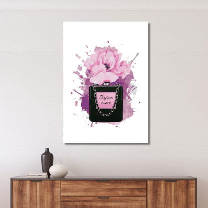 Quadro Profumo Rosa Con Fiore Viola Elegante Fashion fsn71 quadro stampato su tela
