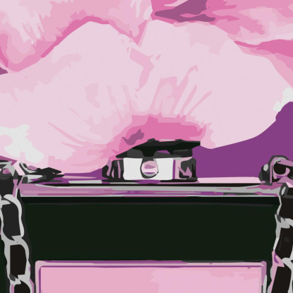 Quadro Profumo Rosa Con Fiore Viola Elegante Fashion fsn71 quadro stampato su tela