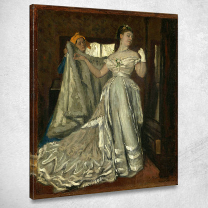 Signora E Cameriera James Tissot jts58 quadro stampato su tela
