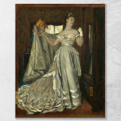 Signora E Cameriera James Tissot jts58 quadro stampato su tela