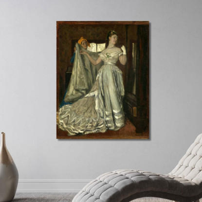 Signora E Cameriera James Tissot jts58 quadro stampato su tela