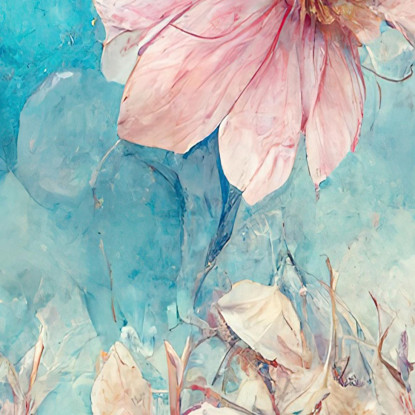 Quadro Fiori Rosa In Stile Acquerello Quadro Moderno Fiori Astratti flp22 quadro stampato su tela