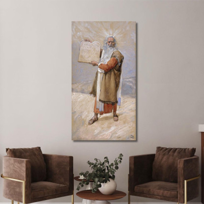 Mosè E I Dieci Comandamenti James Tissot jts64 quadro stampato su tela