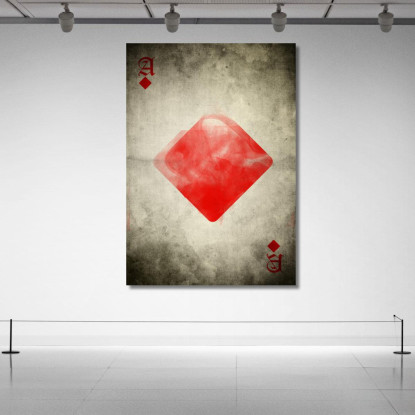 Quadro Carte Da Gioco Asso Di Quadri plc8 quadro stampato su tela