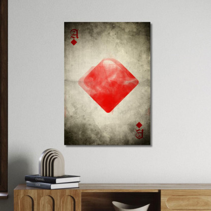Quadro Carte Da Gioco Asso Di Quadri plc8 quadro stampato su tela