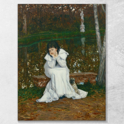 Malinconia James Tissot jts67 quadro stampato su tela