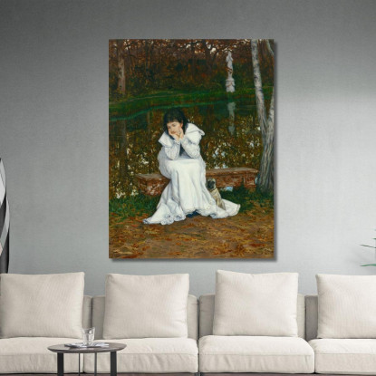 Malinconia James Tissot jts67 quadro stampato su tela