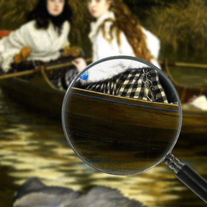 Sul Tamigi Un Airone James Tissot jts69 quadro stampato su tela