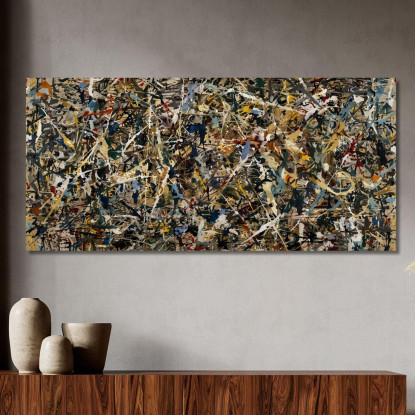 Alchimia Opera Ispirata 2 Jackson Pollock ijsp1 quadro stampato su tela