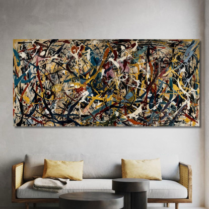 Alchimia Opera Ispirata Jackson Pollock ijsp2 quadro stampato su tela