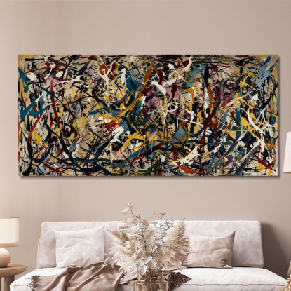 Alchimia Opera Ispirata Jackson Pollock ijsp2 quadro stampato su tela