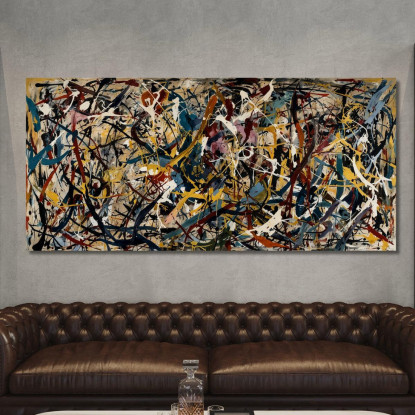 Alchimia Opera Ispirata Jackson Pollock ijsp2 quadro stampato su tela