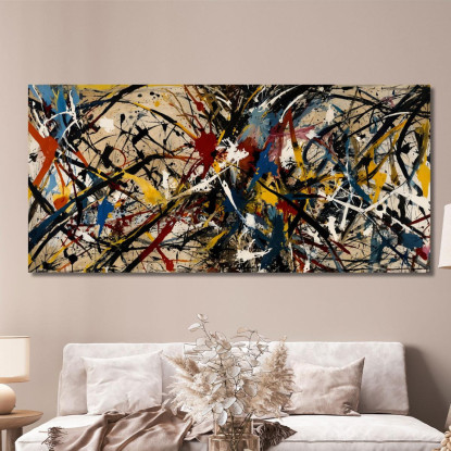 Caos E Struttura Stile Jackson Pollock ijsp3 quadro stampato su tela