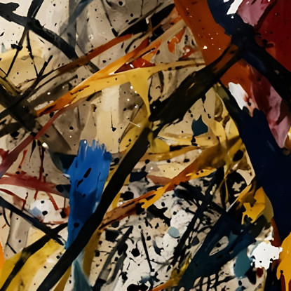 Caos In Armonia Stile Jackson Pollock ijsp4 quadro stampato su tela