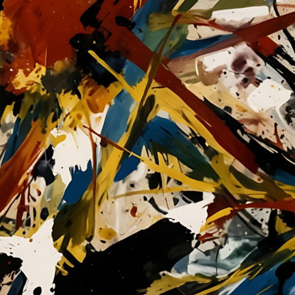 Dinamica Radiale Stile Jackson Pollock ijsp8 quadro stampato su tela