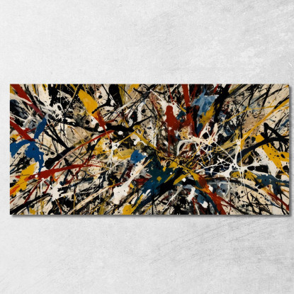 Echi Di Numero 31 Stile Jackson Pollock ijsp10 quadro stampato su tela