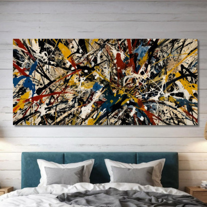 Echi Di Numero 31 Stile Jackson Pollock ijsp10 quadro stampato su tela