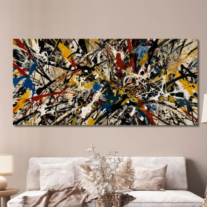Echi Di Numero 31 Stile Jackson Pollock ijsp10 quadro stampato su tela