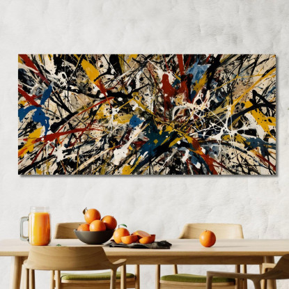 Echi Di Numero 31 Stile Jackson Pollock ijsp10 quadro stampato su tela