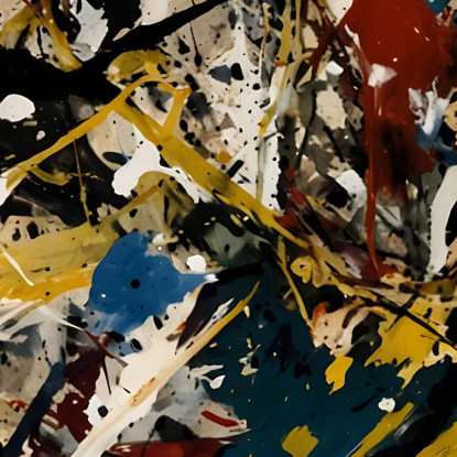 Echi Di Numero 31 Stile Jackson Pollock ijsp10 quadro stampato su tela