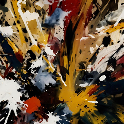 Esplosione Di Colore 2 Opera Ispirata Jackson Pollock ijsp11 quadro stampato su tela