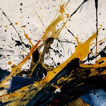 Espressione Liquida Stile Jackson Pollock ijsp13 quadro stampato su tela