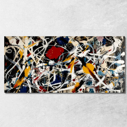 Numero 15 Opera Ispirata 2 Jackson Pollock ijsp15 quadro stampato su tela