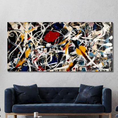 Numero 15 Opera Ispirata 2 Jackson Pollock ijsp15 quadro stampato su tela