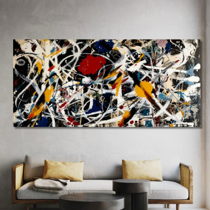Numero 15 Opera Ispirata 2 Jackson Pollock ijsp15 quadro stampato su tela