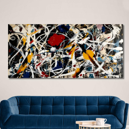 Numero 15 Opera Ispirata 2 Jackson Pollock ijsp15 quadro stampato su tela