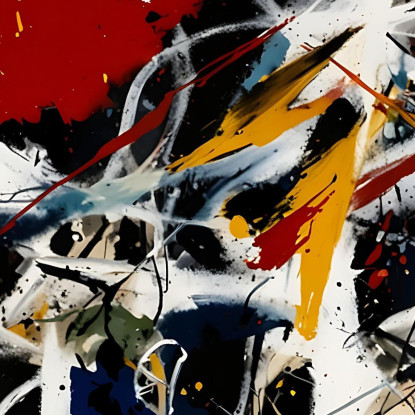 Numero 15 Opera Ispirata 2 Jackson Pollock ijsp15 quadro stampato su tela