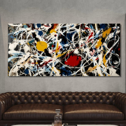 Numero 15 Opera Ispirata Jackson Pollock ijsp16 quadro stampato su tela