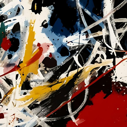 Numero 15 Opera Ispirata Jackson Pollock ijsp16 quadro stampato su tela