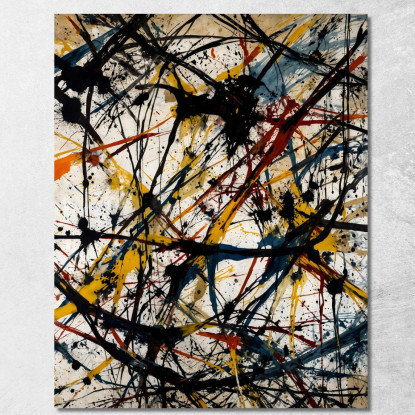 Numero 26 Opera Ispirata 2 Jackson Pollock ijsp17 quadro stampato su tela