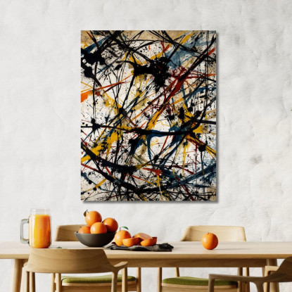 Numero 26 Opera Ispirata 2 Jackson Pollock ijsp17 quadro stampato su tela