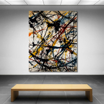Numero 26 Opera Ispirata 2 Jackson Pollock ijsp17 quadro stampato su tela