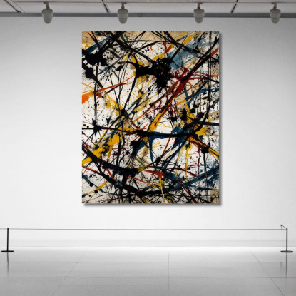 Numero 26 Opera Ispirata 2 Jackson Pollock ijsp17 quadro stampato su tela