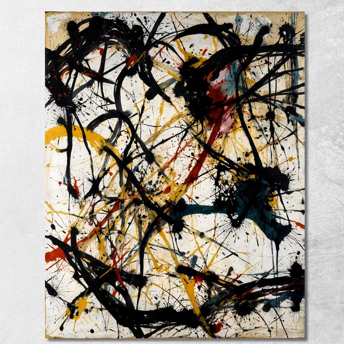 Numero 26 Opera Ispirata 3 Jackson Pollock ijsp18 quadro stampato su tela