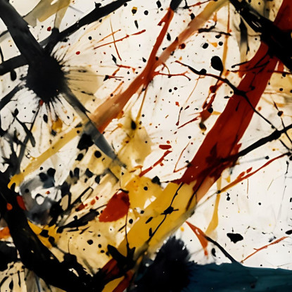 Numero 26 Opera Ispirata 3 Jackson Pollock ijsp18 quadro stampato su tela