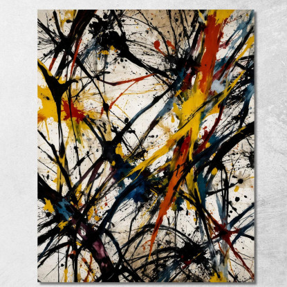Numero 26 Opera Ispirata Jackson Pollock ijsp19 quadro stampato su tela