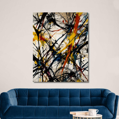 Numero 26 Opera Ispirata Jackson Pollock ijsp19 quadro stampato su tela
