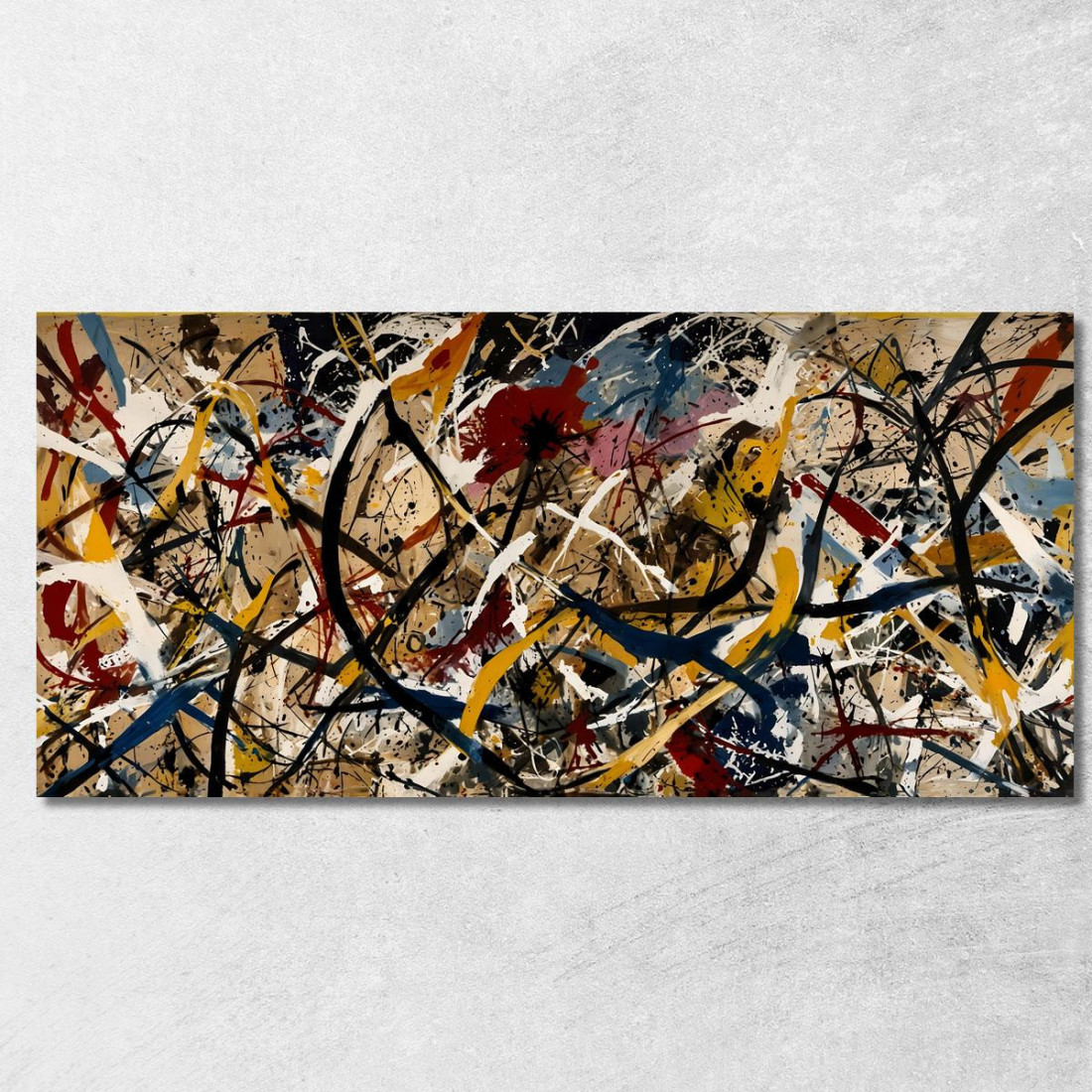 Numero 30 Ispirato Jackson Pollock ijsp20 quadro stampato su tela