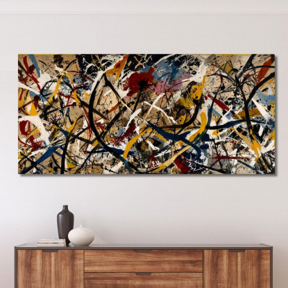 Numero 30 Ispirato Jackson Pollock ijsp20 quadro stampato su tela
