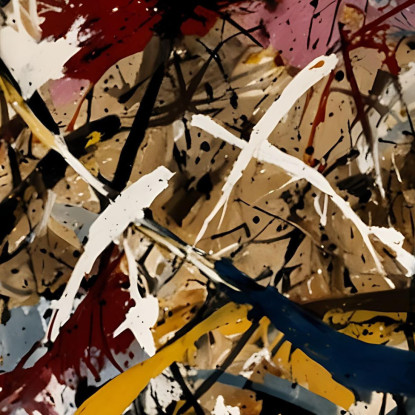 Numero 30 Ispirato Jackson Pollock ijsp20 quadro stampato su tela