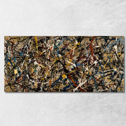 Numero 31 Ispirato Jackson Pollock ijsp21 quadro stampato su tela