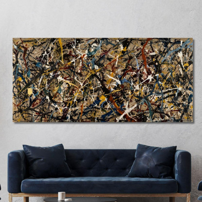 Numero 31 Ispirato Jackson Pollock ijsp21 quadro stampato su tela